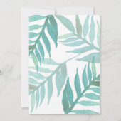 Invitation Flamant rose tropical Palm Couples Douche Invitati (Dos)