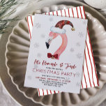 Invitation Flamant rose tropical Plaid Santa Hat Noël<br><div class="desc">Préparez vos invités à un rassemblement de vacances rempli de joie festive, de rires, et d’une touche d’élégance ludique avec ce Flamant rose Tropical Plaid Santa Hat Christmas Party Invitation. Doté d'un flamant charmant dans un chapeau de Santa plaid entouré de délicats flocons de neige, ce design donne le ton...</div>
