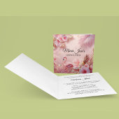 Invitation Flamant rose tropical Quinceañera, coutume