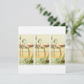Invitation Flamant Vintage (Debout devant)