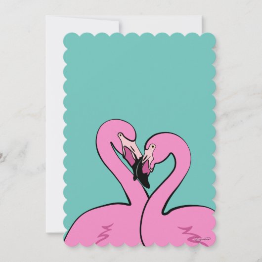 Invitation Flamants Roses (Devant)