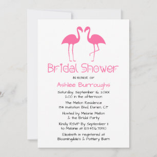 Invitation Flamants roses Baby Shower Tropical Fête d'été Lua