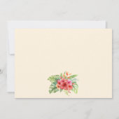 Invitation Flamants roses d'aquarelle tropicale et Mariage d' (Dos)