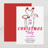 Flamants roses en chapeaux de Père Noël Noël en ju