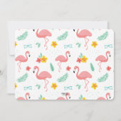 Invitation Flamants roses & Fun Tropical Birthday Photo, N'Im (Dos)
