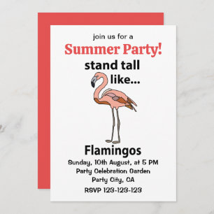 Invitation Flamants roses Hauts Comme Flamants roses Flamant