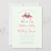 Invitation Flamants roses roses Couples Wedding shower Invita (Devant)