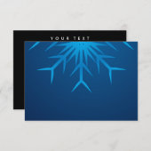 Invitation flambeau de neige brillant (Devant / Derrière)