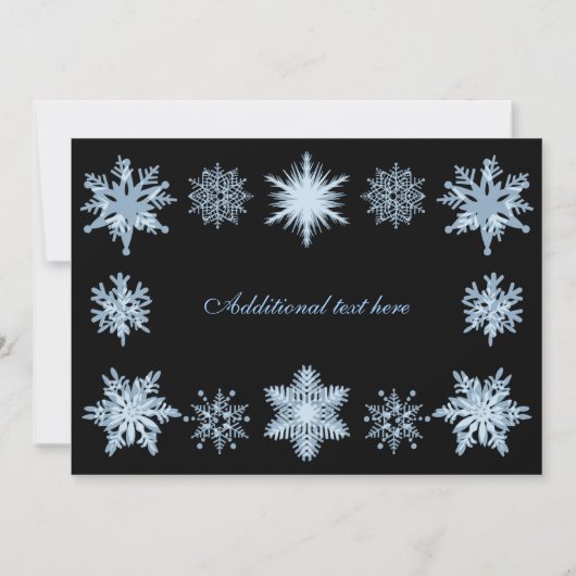 Invitation Flambeaux bleus de Noël (Dos)