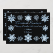 Invitation Flambeaux bleus de Noël (Devant / Derrière)