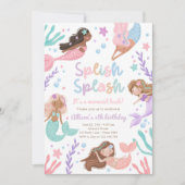 Invitation Flambeaux de sirène sous la mer Anniversaire (Devant)
