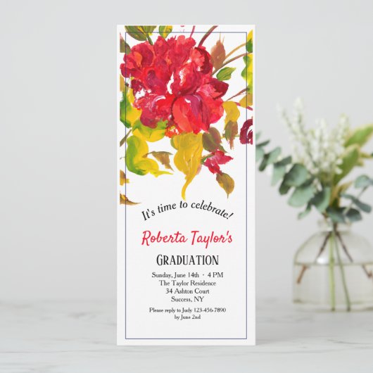 Invitation Flambée d'invitation rouge (Debout devant)