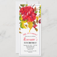 Flambée d'invitation rouge