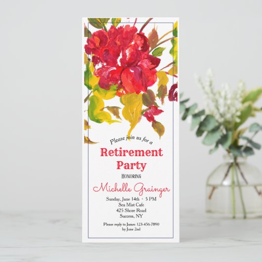 Invitation Flambée d'invitation rouge (Debout devant)