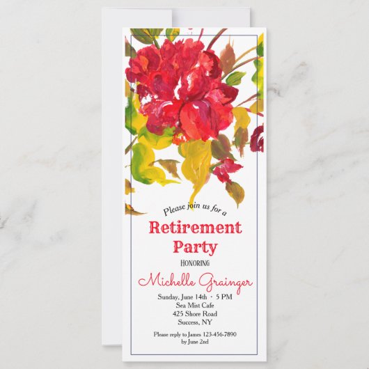 Invitation Flambée d'invitation rouge (Devant)