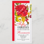 Invitation Flambée d'invitation rouge (Devant / Derrière)