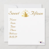 Invitation Flamboyant Tiaras Sweet Quinze Invitation-Poussièr (Dos)