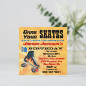 Invitation flamboyante de fête d'anniversaire de (Debout devant)