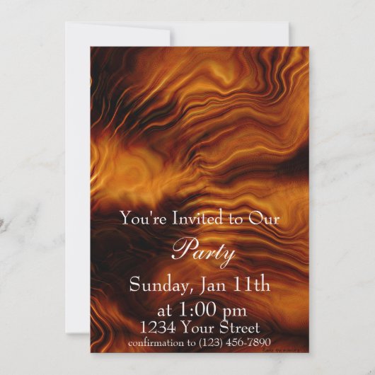 Invitation Flame Party 3 complète (Devant)