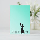 Invitation Flamenco Dance latine Mint Blue Ombre (Debout devant)