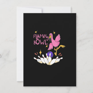 Invitation Flamingbowl Bowling Event Women Girls Flamingo Bow