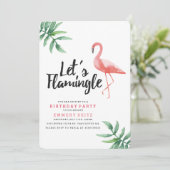 Invitation Flamingle Anniversaire (Debout devant)