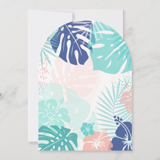 Invitation Flamingle Anniversaire Luau Pool Party (Dos)