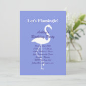 Invitation Flamingle Anniversaire - Violet (Debout devant)