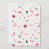 Invitation Flamingle Baby shower de Flamant rose tropical (Dos)