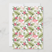 Invitation Flamingle ! baby shower flamand tropical (Dos)