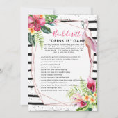 Invitation Flamingle Bachelorette jeu | Boire si (Devant)