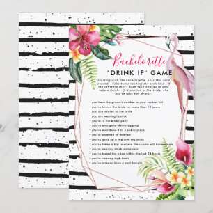 Invitation Flamingle Bachelorette jeu   Boire si
