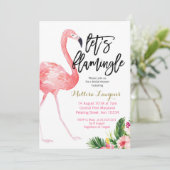 Invitation Flamingle Bridal Shower (Debout devant)