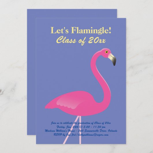 Invitation Flamingle ! Catégorie de Partie 2019 - Violet (Devant / Derrière)