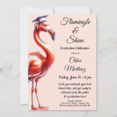 Invitation Flamingle & Celebrate! Flamingo Graduation Party (Devant)