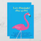 Invitation Flamingle Class of 2019 Graduation - Bleu (Devant / Derrière)