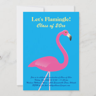 Invitation Flamingle Class of 2019 Graduation - Bleu