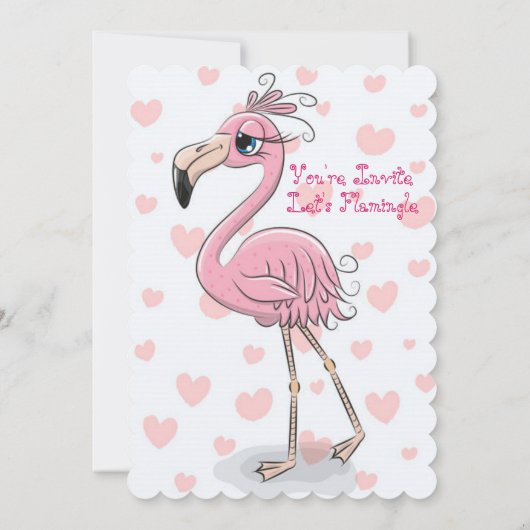 Invitation Flamingle fête d'anniversaire (Dos)