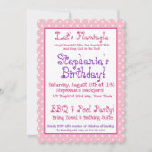 Invitation Flamingle fête d'anniversaire (Devant)