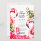 Invitation Flamingle Fête des mariées | Flamants roses (Devant)