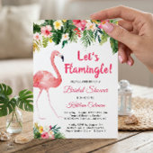 Invitation Flamingle Fête des mariées florale tropicale