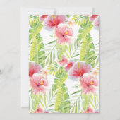 Invitation Flamingle ! Fête des mariées tropicale à thème (Dos)