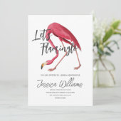 Invitation Flamingle ! Fête des mariées tropicale Bash (Debout devant)