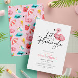 Invitation Flamingle Flamant rose rose moderne 30e anniversai<br><div class="desc">Flamingle Moderne Flamant rose rose 30e anniversaire Invitation</div>