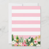 Invitation Flamingle Floral Summer Anniversaire de enfant Par (Dos)