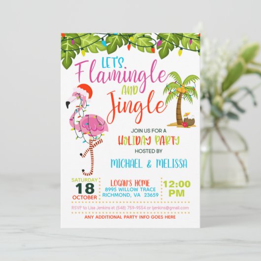 Invitation Flamingle & Jingle - WH (Debout devant)
