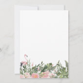 Invitation Flamingle la Fête des mariées florale (Dos)