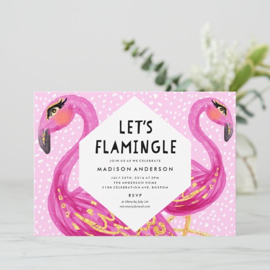 Invitation Flamingle Party (Debout devant)