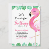 Invitation Flamingle Party, Parties scintillant Fl (Dos)
