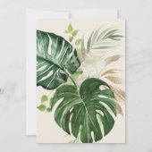 Invitation Flamingle rose 90e fête d'anniversaire tropicale (Dos)